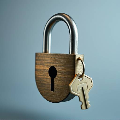 Imagen de un candado y una llave, representando la protección de la propiedad intelectual.