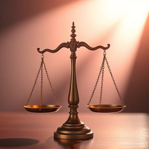 Imagen de una balanza de la justicia, representando la equidad y la legalidad.